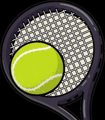 Tennis ball and racquet